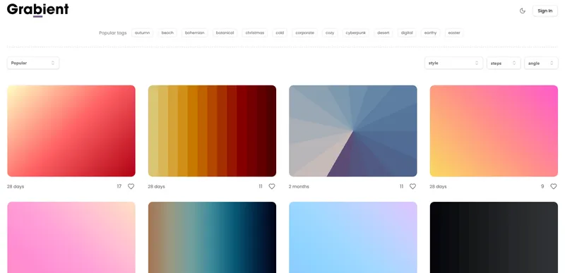 Grabient：在线渐变色彩产生器，自定义参数快速生成CSS代码-Cool享博客